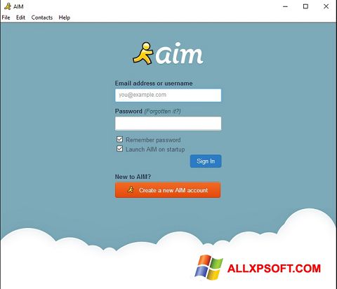 Snimak zaslona AOL Instant Messenger Windows XP