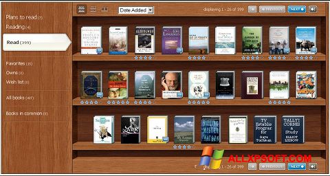 Snimak zaslona Bookshelf Windows XP