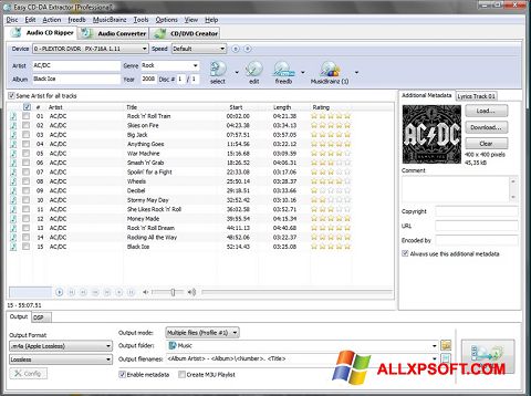 Snimak zaslona Easy CD-DA Extractor Windows XP