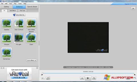 Snimak zaslona vReveal Windows XP