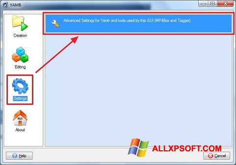 Snimak zaslona Yamb Windows XP