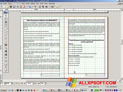 Snimak zaslona Scribus Windows XP