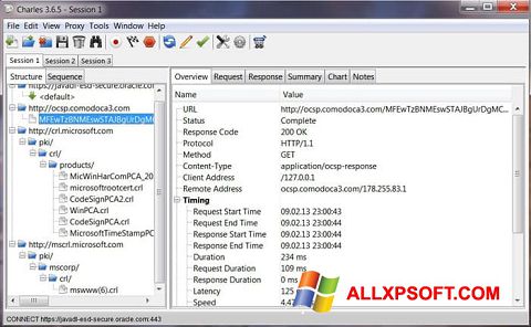 Snimak zaslona Charles Windows XP