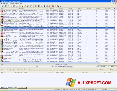 Snimak zaslona StrongDC++ Windows XP