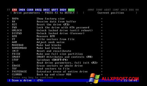 Snimak zaslona MHDD Windows XP