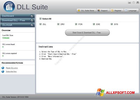 Snimak zaslona DLL Suite Windows XP