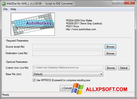 Snimak zaslona AutoHotkey Windows XP
