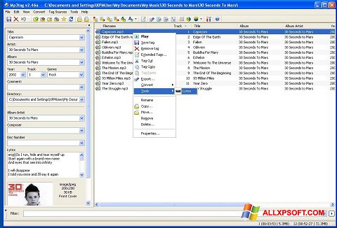 Snimak zaslona Mp3tag Windows XP
