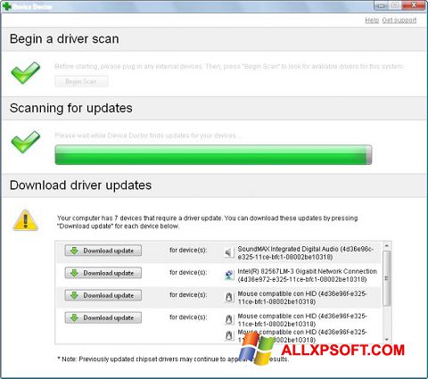 Snimak zaslona Device Doctor Windows XP