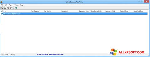 Snimak zaslona WebBrowserPassView Windows XP