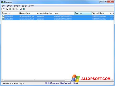 Snimak zaslona Dialupass Windows XP