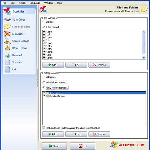 Snimak zaslona DupKiller Windows XP