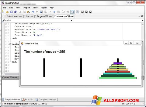 Snimak zaslona Pascal ABC Windows XP