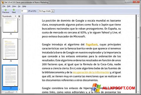 Snimak zaslona Evince Windows XP