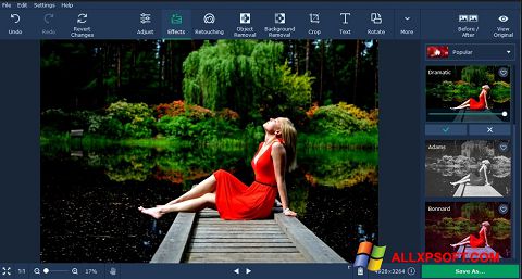 Snimak zaslona Movavi Photo Editor Windows XP