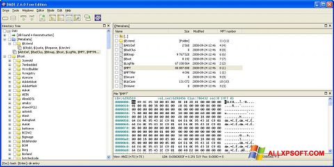 Snimak zaslona DMDE Windows XP