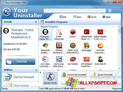Snimak zaslona Your Uninstaller Windows XP