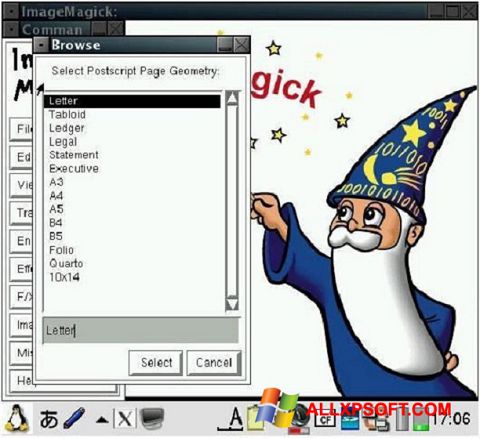 Snimak zaslona ImageMagick Windows XP