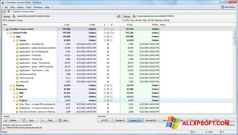 Snimak zaslona GoodSync Windows XP