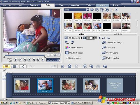 Snimak zaslona Ulead VideoStudio Windows XP
