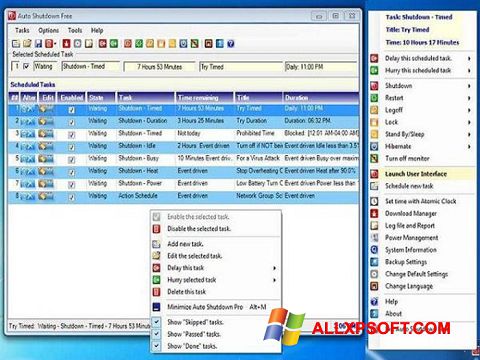 Snimak zaslona Auto ShutDown Windows XP
